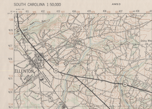 Ellenton SC 1949 Topo