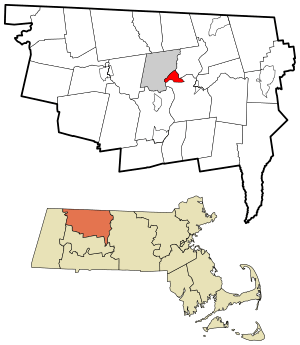 Location in Franklin County in Massachusetts