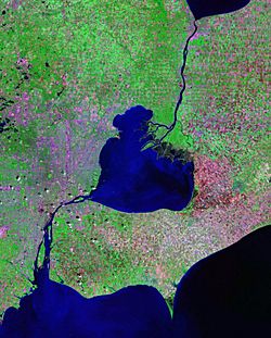 Lake st clair landsat