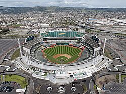 Oakland Coliseum aerial view 2024