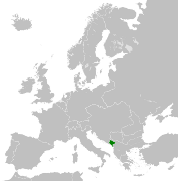 The Principality of Montenegro in 1890.