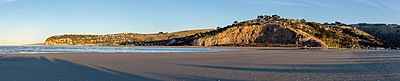 Sumner Head (left) with Rapanui Rock (right), Christchurch, New Zealand