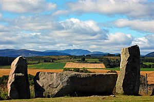 Tomnaverie Stone Circle view Lochnagar