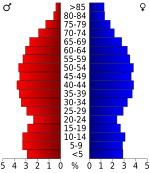 USA Loudon County, Tennessee.csv age pyramid