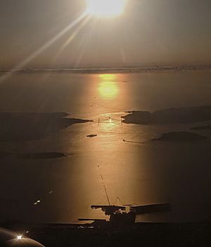 Berkeley Pier and Golden Gate Bridge aerial