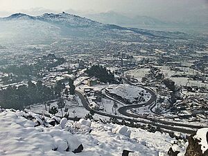 Mansehra after winter snowfall