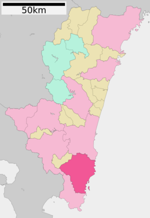 Location of Nichinan