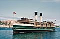 Sydney ferry CURL CURL approaching Manly Wharf 1954