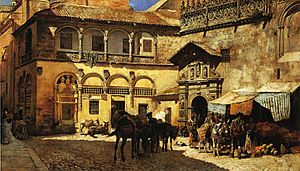 Weeks Edwin Lord Market Square in Front of the Sacristy and Doorway of the Cathedral Granada