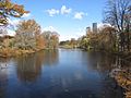 Back Bay Fens from the Forsyth Way footbridge, November 2019