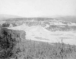 Bird's-eye view of mining operation, Dawson, ca 1914 (CURTIS 1946)