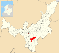 Location of the municipality and town of Zetaquirá in the Boyacá Department of Colombia