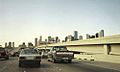 Houston, TX skyline from freeway