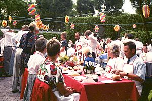 Kräftskiva, Häringe slott, 1991