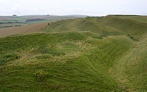 Maiden castle dorset ramparts