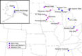 Map - College Hockey - WCHA cities