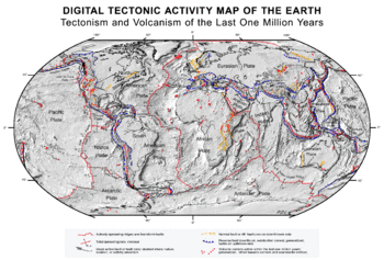 Plate tectonics map