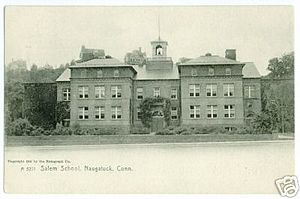 PostcardSalemSchoolNaugatuckCT1915