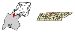 Location of Goodlettsville in Sumner County, Tennessee.
