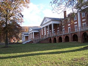 Main Building at Sweet Springs Resort, designed by Thomas Jefferson.