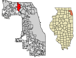 Location of Arlington Heights in Cook County, Illinois.