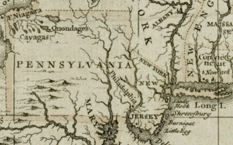 Darlington map of Pennsylvania 1680