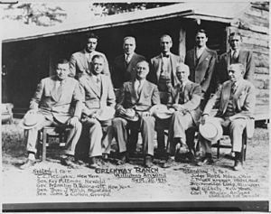 Franklin D. Roosevelt and others in Williams, Arizona - NARA - 197042