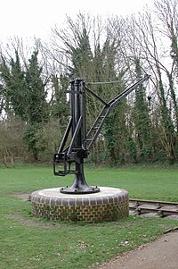 Machinery at the disused railway station at Clare