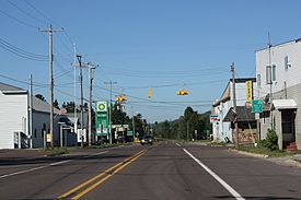 Looking south along M-26