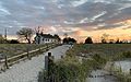 Seabrook-Wilson House with an evening backdrop