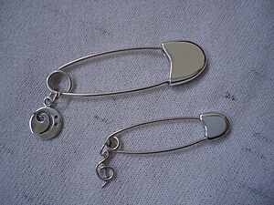 Silver safety pins