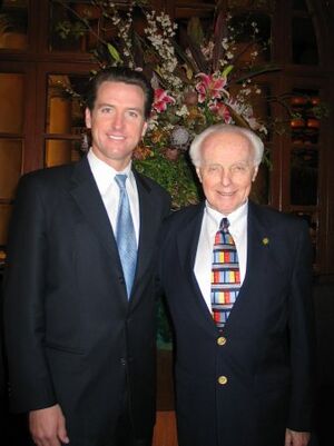 Tom Lantos and Gavin Newsom