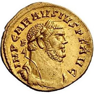 Aureus Carausius RIC 0005 (obverse)