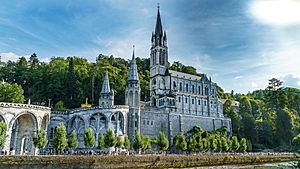 Basilica of the Immaculate Conception and surroundings of the grotto