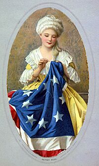 Betsy Ross sewing