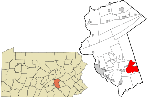 Location in Dauphin County and state of Pennsylvania