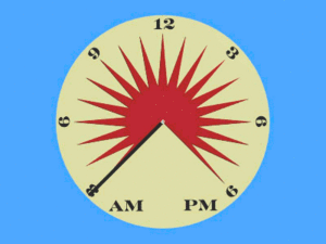 Equatorial sundial topview