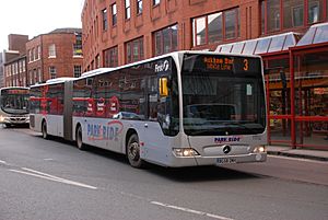 First bendy bus on York P&R