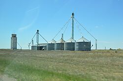 Grain elevators along U.S. Route 40