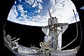 Mastracchio & Anderson Working In Discovery's Aft Payload Bay During STS 131 EVA 3