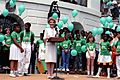 Nancy Reagan at a "Just Say No" rally at the White House