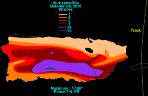 Otto 2010 rainfall