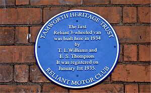 Reliant Blue Plaque