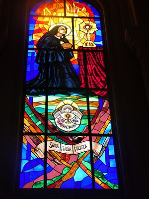 Stained glass in Madrid Cathedral