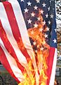 US flag burning