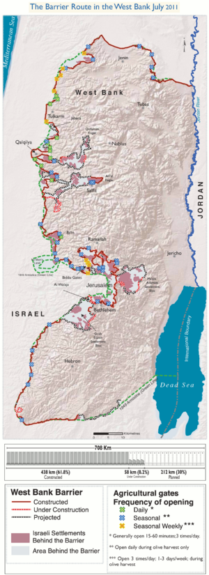 Barrier route July 2011