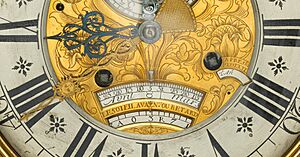 French longcase equation regulator (c.1752) - detail