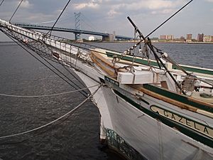 Gazela docked at penns landing, pa