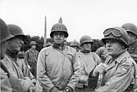 Gen. Omar Bradley attends the funeral of Gen. Theodore Roosevelt Jr