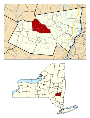 Location in Greene County and the state of New York